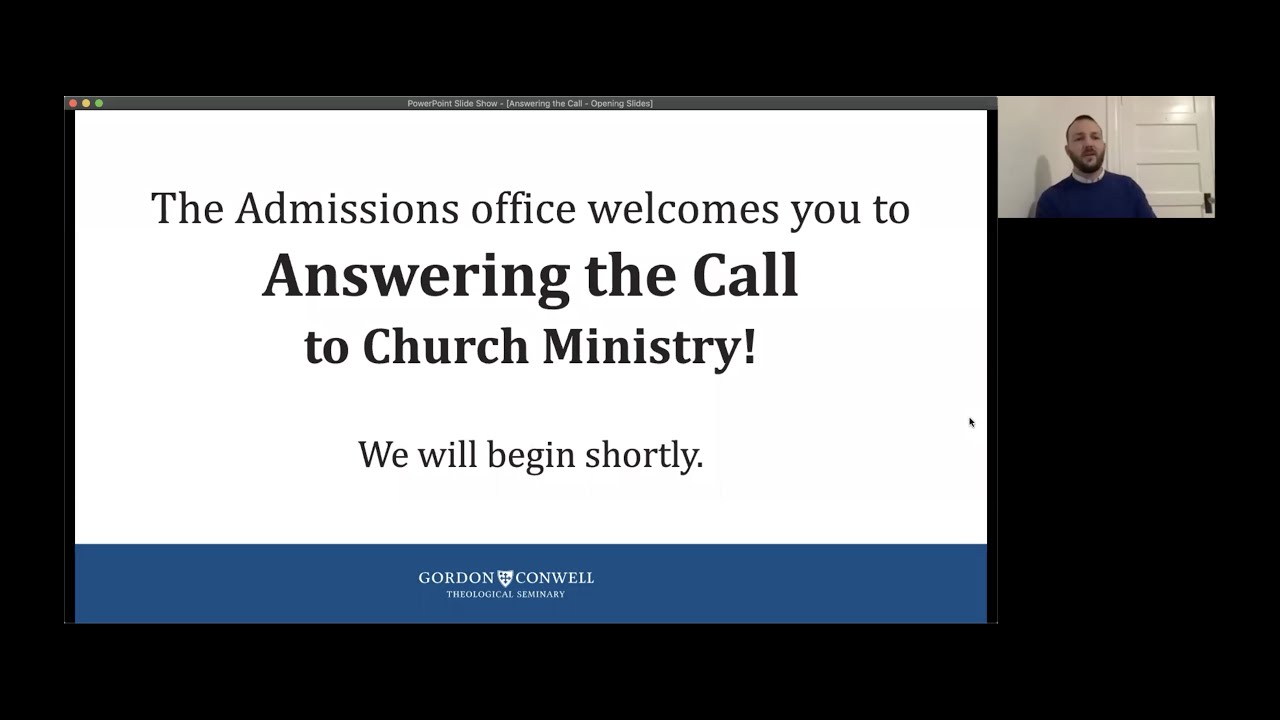 Matt Kim, Jim Quigley - Answering the Call to Church Ministry Admissions Webinar